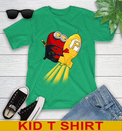 MLB Baseball Pittsburgh Pirates Deadpool Minion Marvel Shirt Youth T-Shirt 7