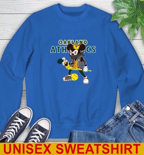 Oakland Athletics MLB Baseball Mickey Peace Sign Sports Sweatshirt 9
