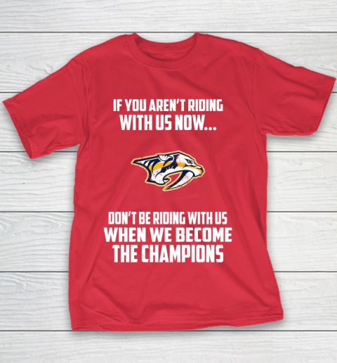 NHL Nashville Predators Hockey We Become The Champions Youth T-Shirt 7