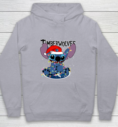 Minnesota Timberwolves NBA noel stitch Basketball Christmas Youth Hoodie 4