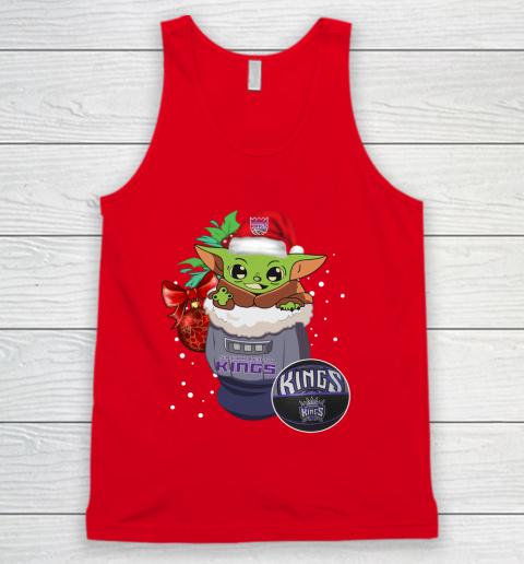 Sacramento Kings Christmas Baby Yoda Star Wars Funny Happy NBA Tank Top 6