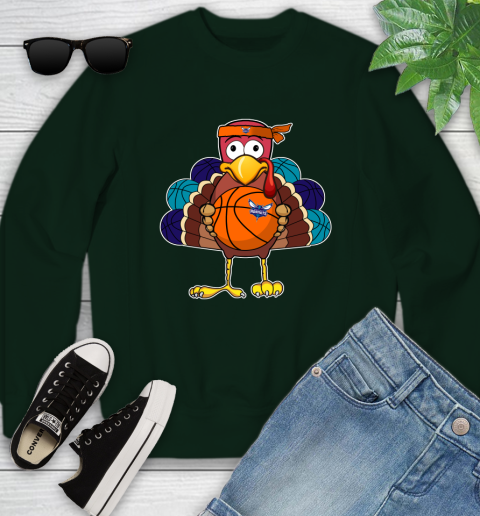 Charlotte Hornets Turkey thanksgiving day Youth Sweatshirt 10