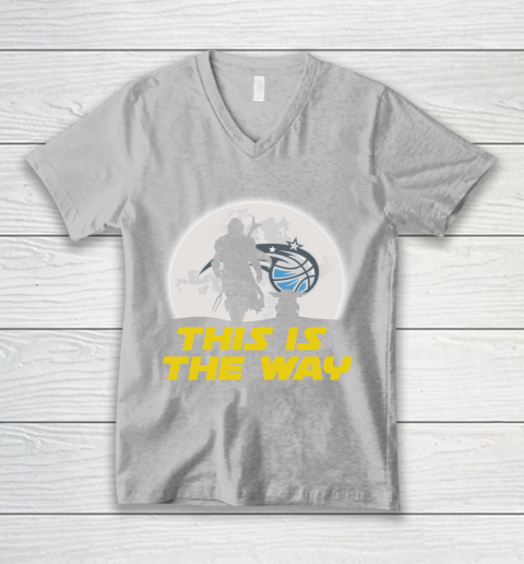 Orlando Magic NBA Basketball Star Wars Yoda And Mandalorian This Is The Way V-Neck T-Shirt 3