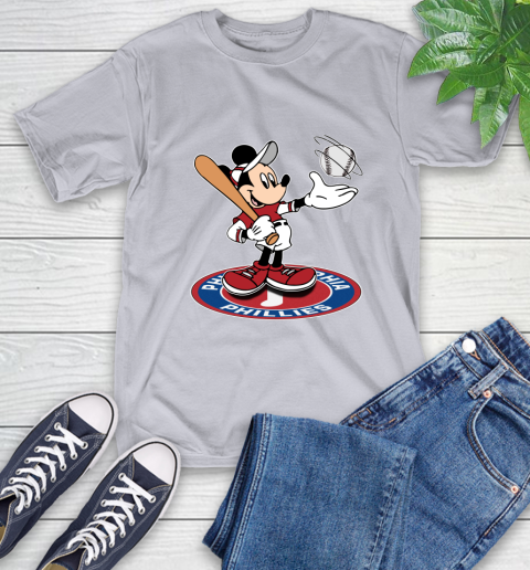 MLB Baseball Philadelphia Phillies Cheerful Mickey Disney Shirt T-Shirt 6