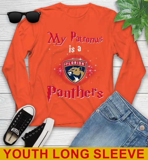 NHL Hockey Harry Potter My Patronus Is A Florida Panthers Youth Long Sleeve 3