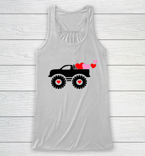 Valentine Monster Truck Loads of Love Hearts Shirt Gift Racerback Tank
