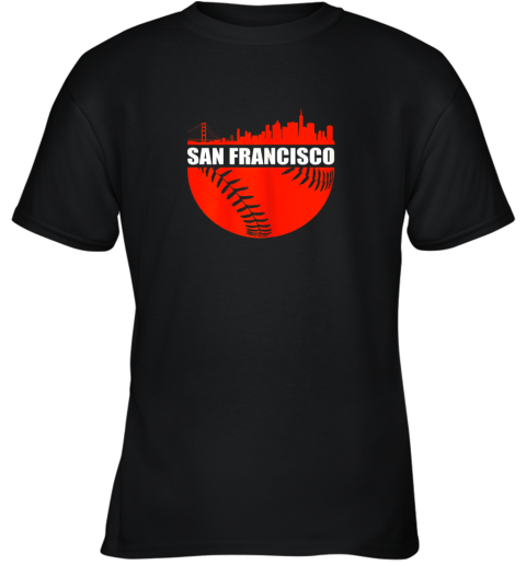 San Francisco Baseball Downtown Skyline Gift Youth T-Shirt
