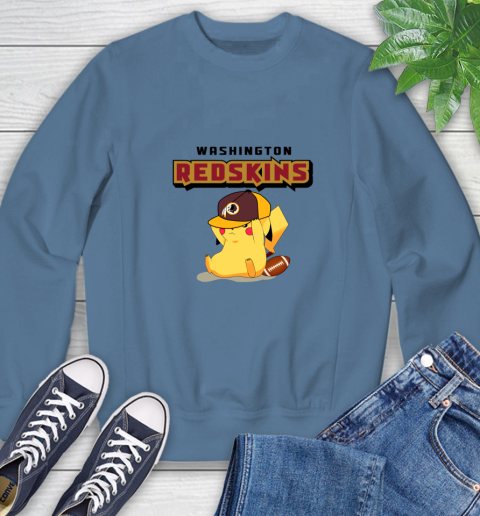NFL Pikachu Football Washington Redskins Sweatshirt 7