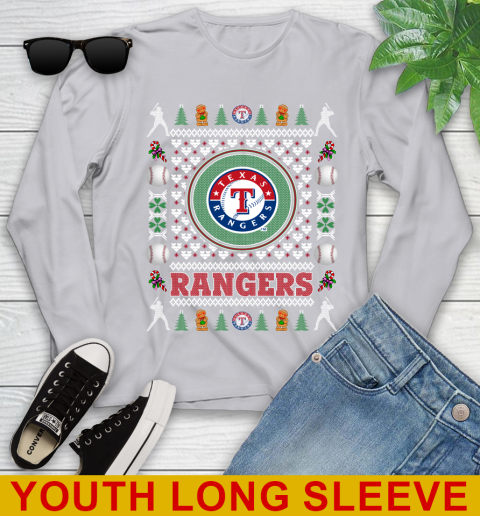 Texas Rangers Merry Christmas MLB Baseball Loyal Fan Youth Long Sleeve 5