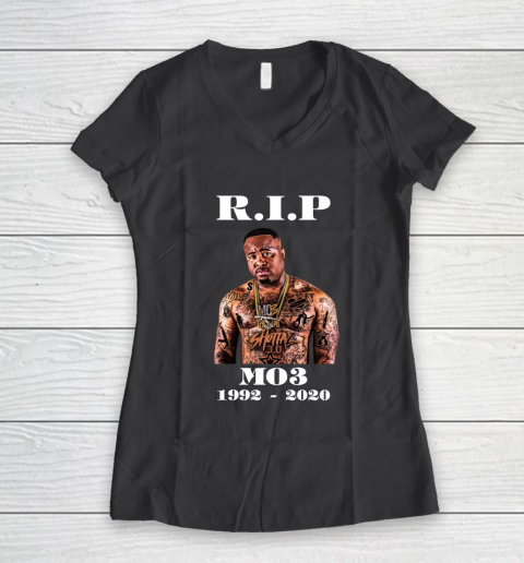 RIP MO3 1992 2020 Women's V-Neck T-Shirt 6
