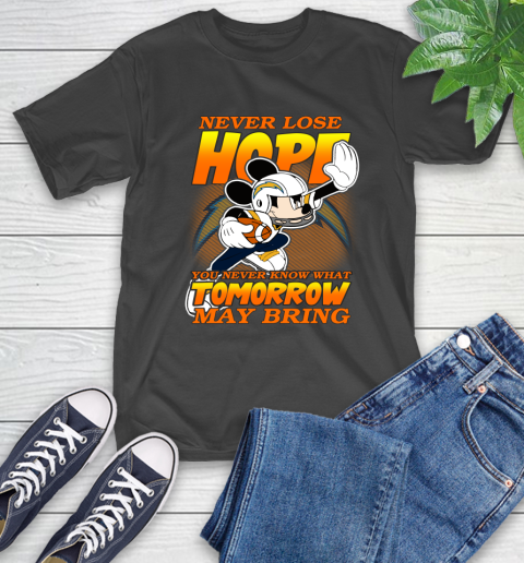 Los Angeles Chargers NFL Football Mickey Disney Never Lose Hope T-Shirt