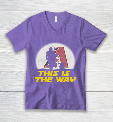 Arizona Diamondbacks MLB Baseball Star Wars Yoda And Mandalorian This Is The Way V-Neck T-Shirt 8