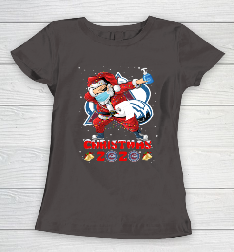 Colorado Avalanche Funny Santa Claus Dabbing Christmas 2020 NHL Women's T-Shirt 7