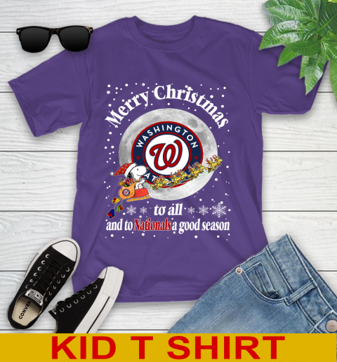 Washington Nationals Merry Christmas To All And To Nationals A Good Season MLB Baseball Sports Youth T-Shirt 3
