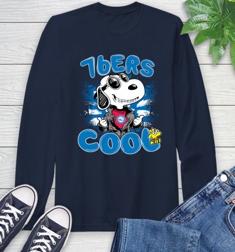 NBA Basketball Philadelphia 76ers Cool Snoopy Shirt Long Sleeve T-Shirt 3