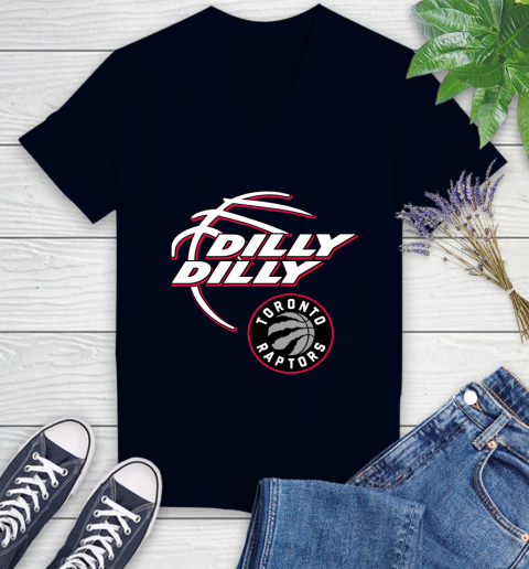 NBA Toronto Raptors Dilly Dilly Basketball Sports Women's V-Neck T-Shirt 3