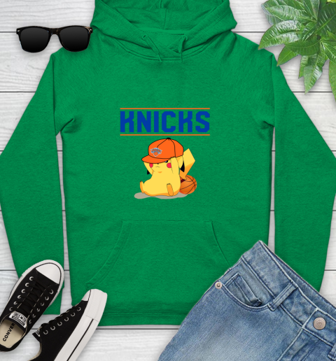 NBA Pikachu Basketball Sports New York Knicks Youth Hoodie 7