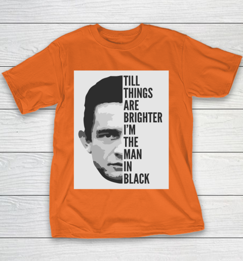 Johnny Cash  Man In Black Lyrics Youth T-Shirt 4
