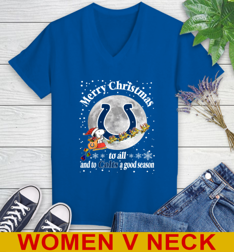 Indianapolis Colts Merry Christmas To All And To Colts A Good Season NFL Football Sports Women's V-Neck T-Shirt 9