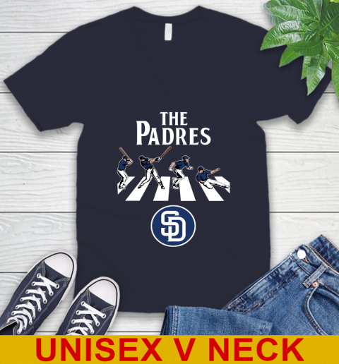 MLB Baseball San Diego Padres The Beatles Rock Band Shirt V-Neck T-Shirt 2