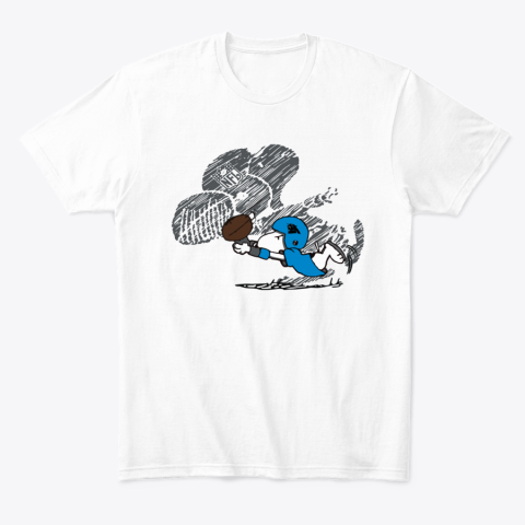 tpae carolina panthers snoopy plays the football game classic t shirt 2 front white