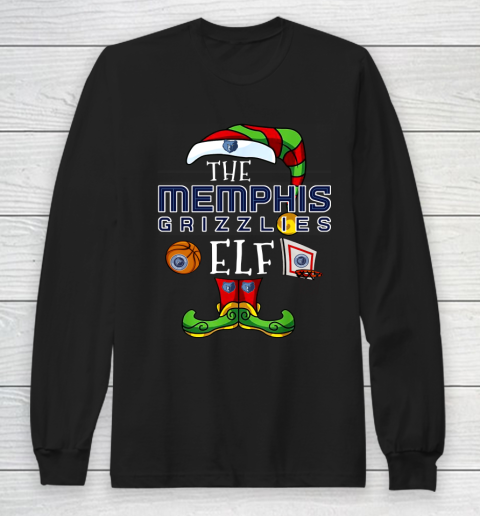 Memphis Grizzlies Christmas ELF Funny NBA Long Sleeve T-Shirt