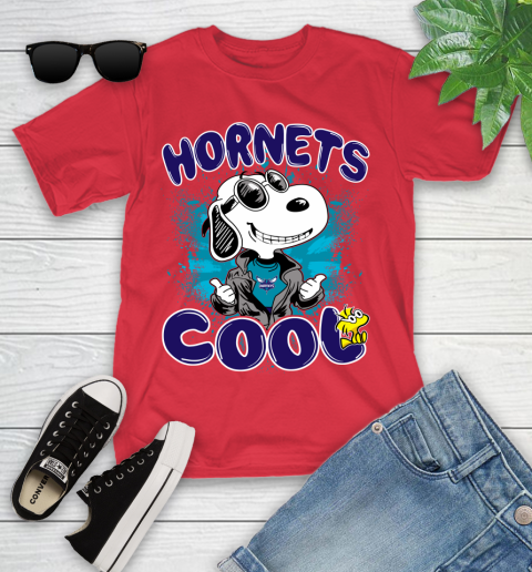 NBA Basketball Charlotte Hornets Cool Snoopy Shirt Youth T-Shirt 11