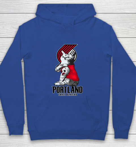 NBA Basketball My Cat Loves Portland Trail Blazers Youth Hoodie 6