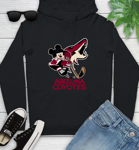 NHL Arizona Coyotes Mickey Mouse Disney Hockey T Shirt Youth Hoodie 2