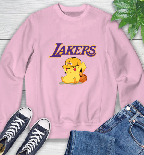 NBA Pikachu Basketball Sports Los Angeles Lakers Sweatshirt 9