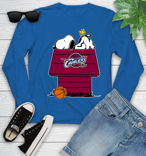 Cleveland Cavaliers NBA Basketball Snoopy Woodstock The Peanuts Movie Youth Long Sleeve 9