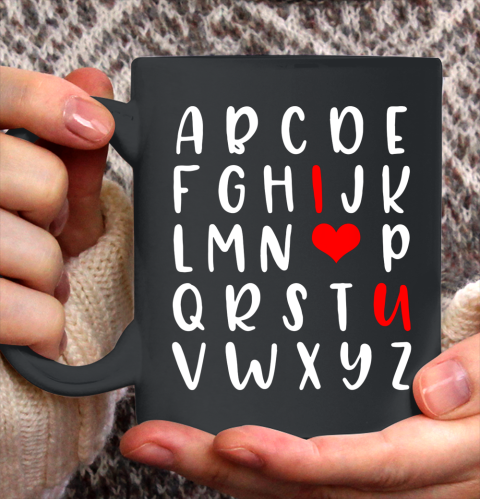 Alphabet ABC I Love You Romance Valentine Slogan Ceramic Mug 11oz