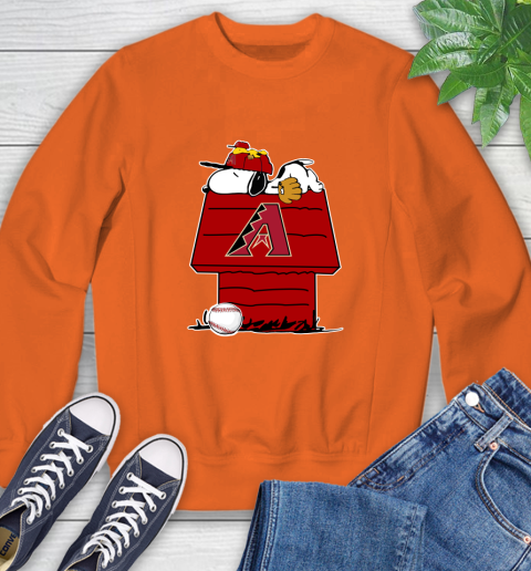 MLB Arizona Diamondbacks Snoopy Woodstock The Peanuts Movie Baseball T Shirt Sweatshirt 4