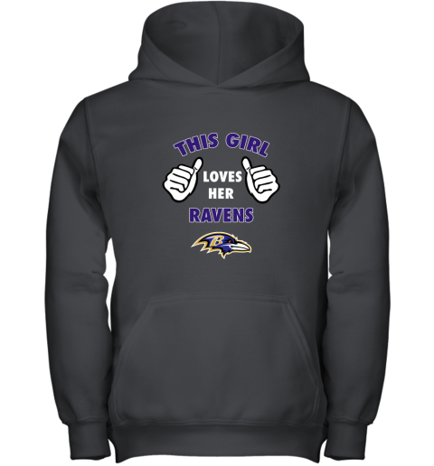 This Girl Loves HER Baltimore Ravens Youth Hoodie