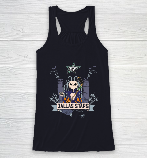 NHL Dallas Stars Hockey Jack Skellington Halloween Racerback Tank 7