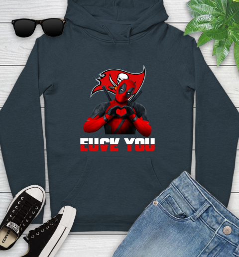 NHL Tampa Bay Buccaneers Deadpool Love You Fuck You Football Sports Youth Hoodie 10