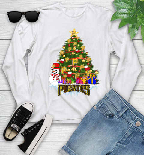Pittsburgh Pirates Merry Christmas MLB Baseball Sports Youth Long Sleeve