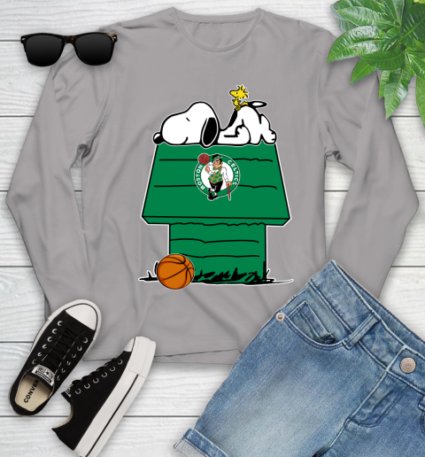 Boston Celtics NBA Basketball Snoopy Woodstock The Peanuts Movie Youth Long Sleeve 5
