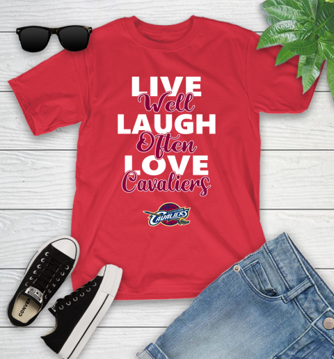 NBA Basketball Cleveland Cavaliers Live Well Laugh Often Love Shirt Youth T-Shirt 11