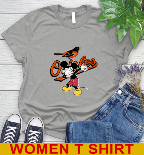 Baltimore Orioles MLB Baseball Dabbing Mickey Disney Sports Women's T-Shirt 11