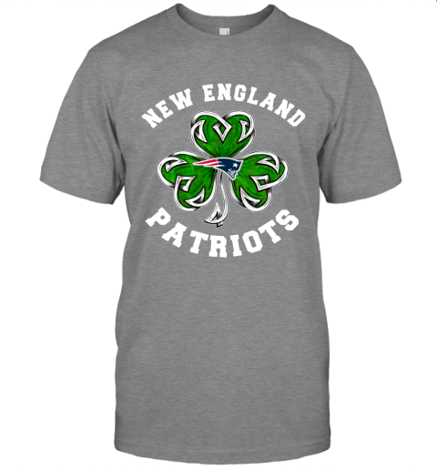 NFL New England Patriots Three Leaf Clover St Patrick's Day Football Sports Z2oxn6MLTGH classic t shirt 2 95 151514 front sport grey