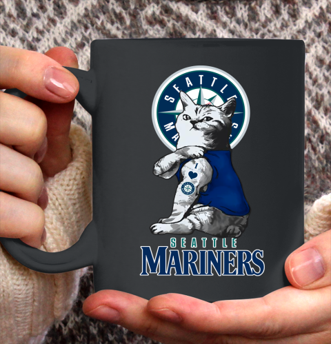 MLB Baseball My Cat Loves Seattle Mariners Ceramic Mug 11oz