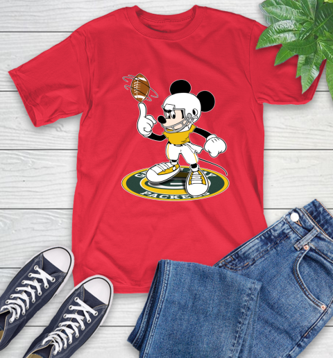 NFL Football Green Bay Packers Cheerful Mickey Disney Shirt T-Shirt 11