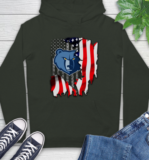 Memphis Grizzlies NBA Basketball American Flag Hoodie 12