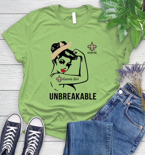 NFL New Orleans Saints Girl Unbreakable Football Sports Women's T-Shirt 7
