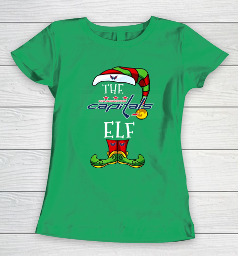 Washington Capitals Christmas ELF Funny NHL Women's T-Shirt 5