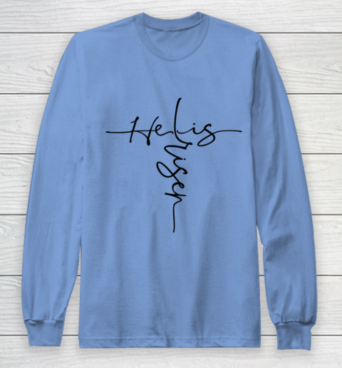 Easter He is Risen Cross Christian Long Sleeve T-Shirt 8