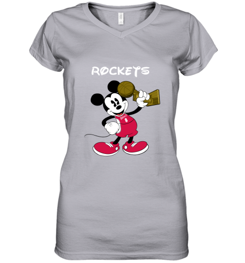 Mickey Houston Rockets Women's V-Neck T-Shirt