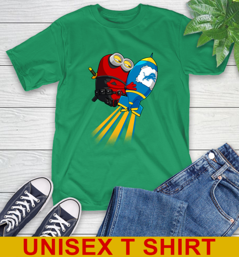 NFL Football Detroit Lions Deadpool Minion Marvel Shirt T-Shirt 7