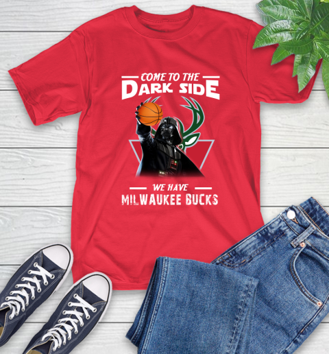NBA Come To The Dark Side We Have Milwaukee Bucks Star Wars Darth Vader Basketball T-Shirt 11